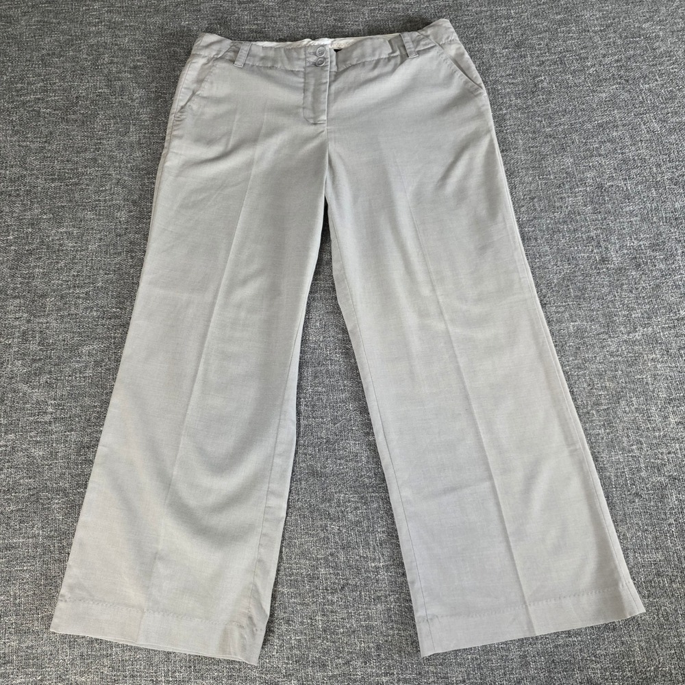 The Limited Cassidy Fit Womens 8 Gray Wide Leg Dress Pants Trousers Y2K